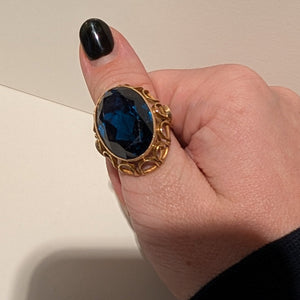 Bague en or jaune 18 carats avec pierre Taille -56