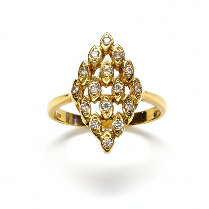 Bague Marquise Or Jaune 18k - 4.33 G