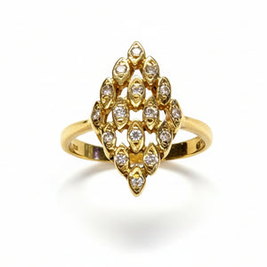 Bague Marquise Or Jaune 18k - 4.33 G