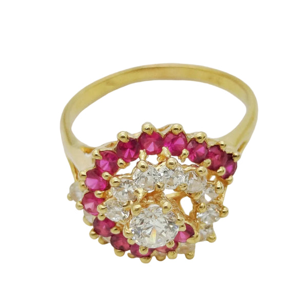 Bague en Or Jaune 18 carats taille 58 avec oxyde