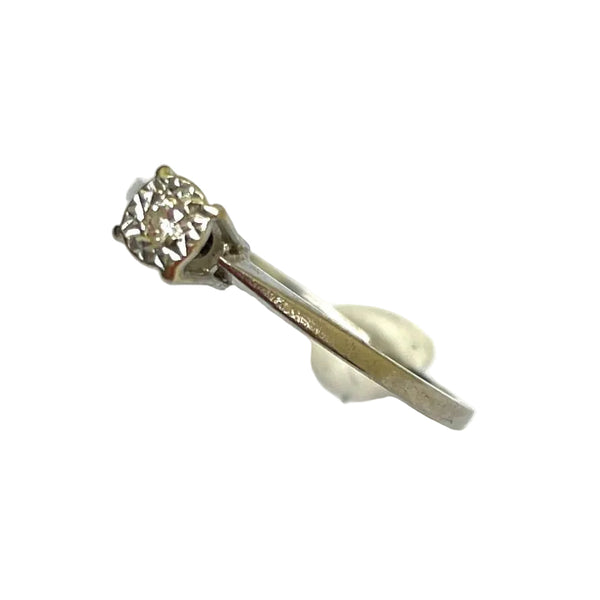 Bague Solitaire en Or Gris 18k - 1.37 G