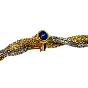 Collier Ras du Cou Torsadé Or Blanc & Jaune 18K
