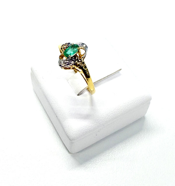 Bague Or Jaune et Blanc  18K 130 Grs - Taille 55