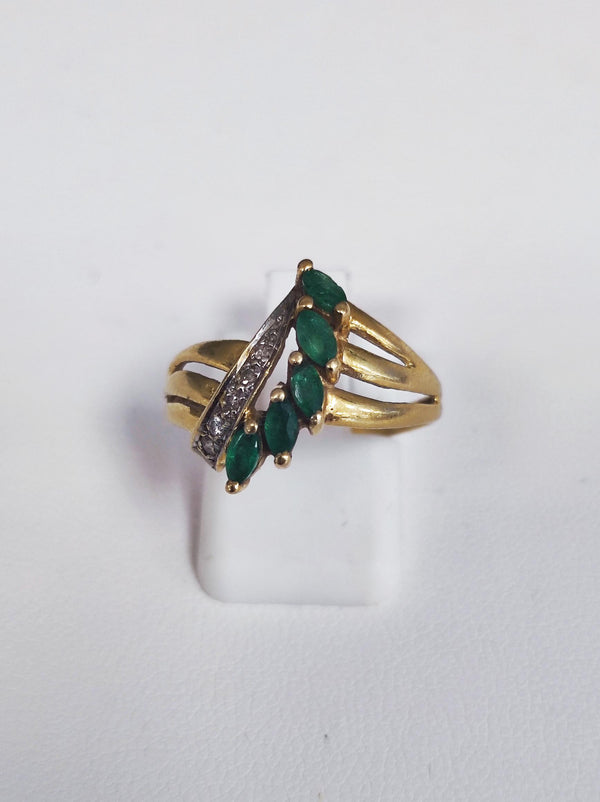 Bague Or Jaune 18K avec Oxyde de Zirconium
