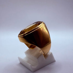 Solitaire en or jaune 18K Taille-52.5