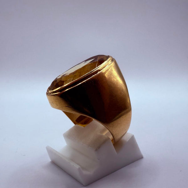 Solitaire en or jaune 18K Taille-52.5