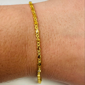 Bracelet Maillon Or Jaune 24K 5.37 Grs