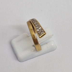 Bague Demi Tour en Or Jaune 18K - Taille 53