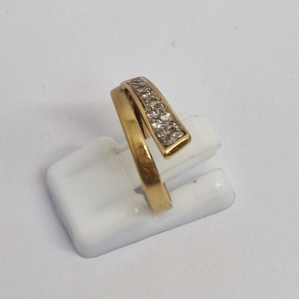 Bague Demi Tour en Or Jaune 18K - Taille 53