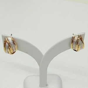 Boucles d'oreilles en Or jaune et blanc 18K - 2.07G