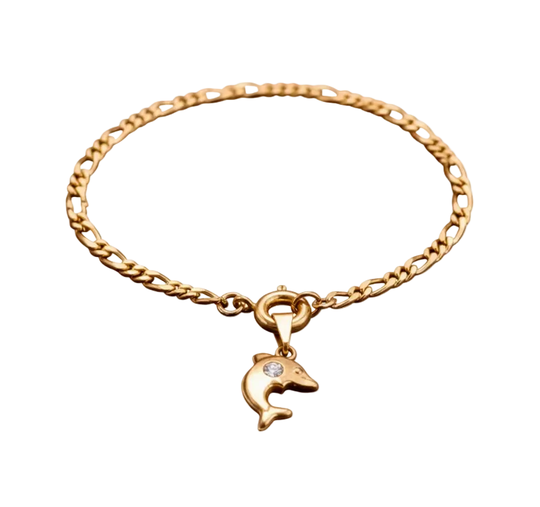 Bracelet Maillon Figaro en Or Jaune 18K - 1.39 G