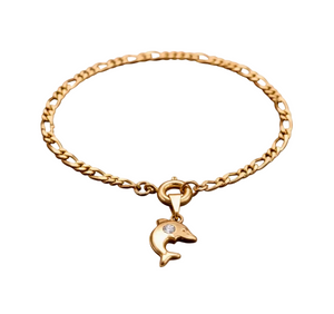 Bracelet Maillon Figaro en Or Jaune 18K - 1.39 G