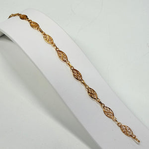 Bracelet maille filigrane en or jaune 18k - 18cm - 4.48gr
