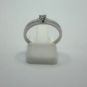 Bague Solitaire Or Blanc 18K 2.69 Grs