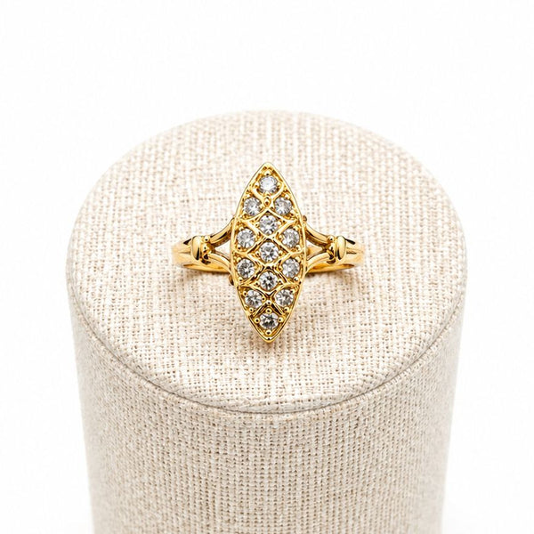 Bague Marquise en Or jaune 18K - 3.05 G