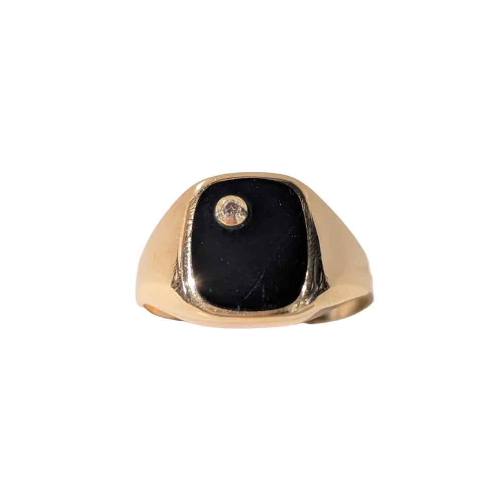 Bague chevalière en Or jaune 18K - Taille 62 - 4.88G