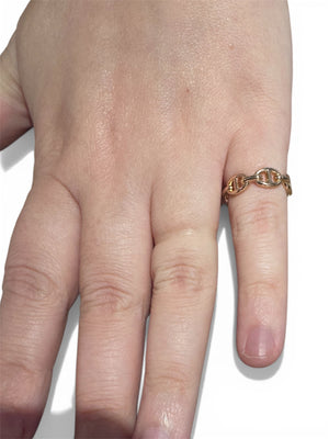 Bague Hermès en Or Rose 18K - Taille 50 - 3.96G