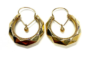 Créoles d'Oreilles en Or Jaune 18k - 3 Grs