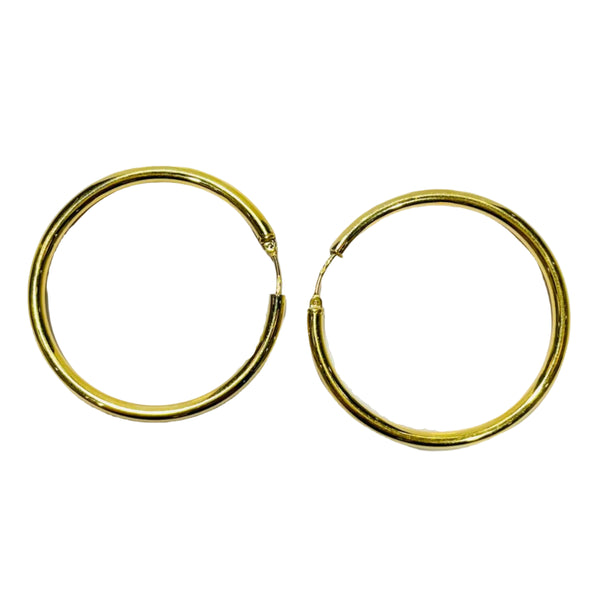 Boucles créoles en Or Jaune avec Poinçon 18K
