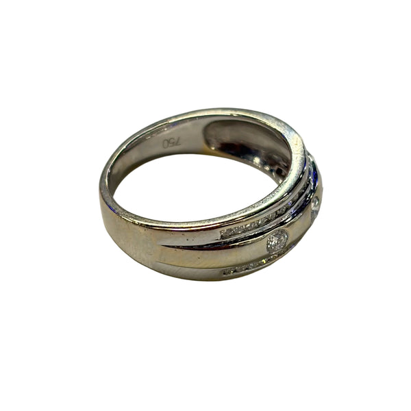 Jonc Or Gris 18k avec 37 Diamants