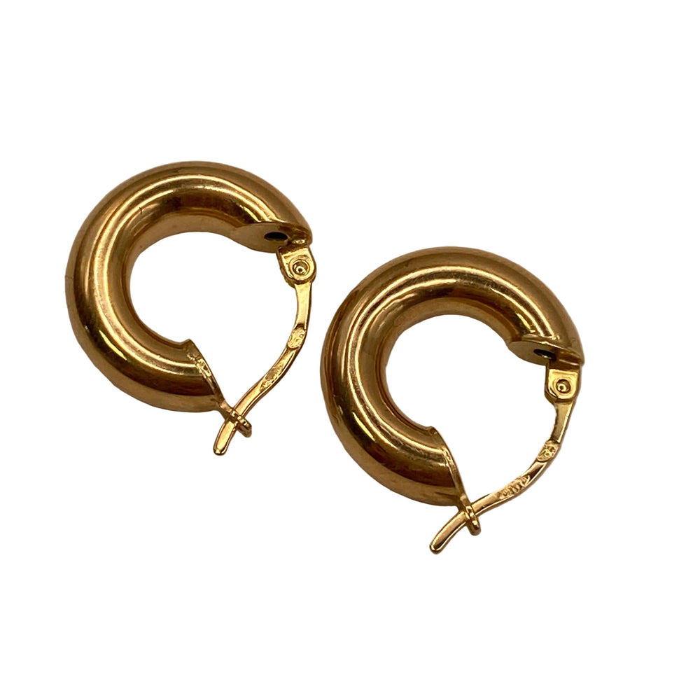 Boucles d'oreilles créoles en or jaune 18K - 1.74G