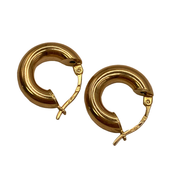 Boucles d'oreilles créoles en or jaune 18K - 1.74G