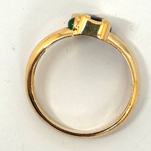 Bagues Toi&Moi Or Jaune 18 Carats avec Saphir
