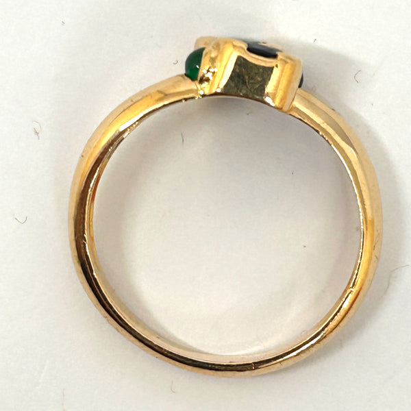 Bagues Toi&Moi Or Jaune 18 Carats avec Saphir