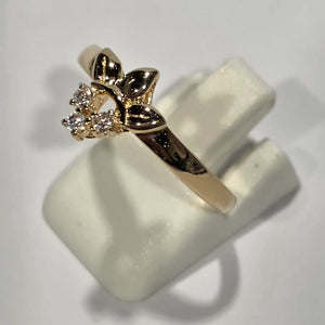 Bague en Or Jaune 750 avec Oxyde de Zirconium