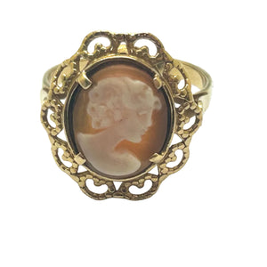 Bague Camée en Or Jaune 18 K