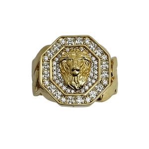 Chevalière en or jaune 18k - 8.20 G - Taille : 60