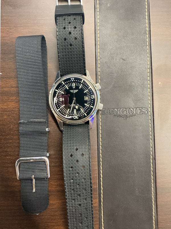 Montre Longines Legend Diver 1969, 2 Bracelets inclus