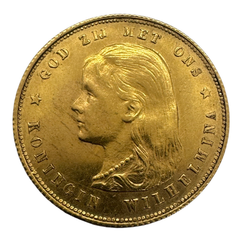 Pièce rare 10 Florins en or jaune 20K 1897