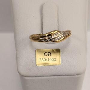 Bague Alliance en Or Jaune 18K Taille-55