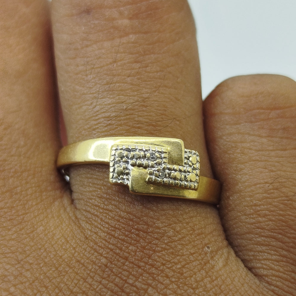 Bague en or jaune 18K Taille-58