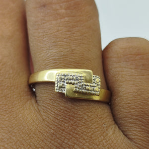 Bague en or jaune 18K Taille-58