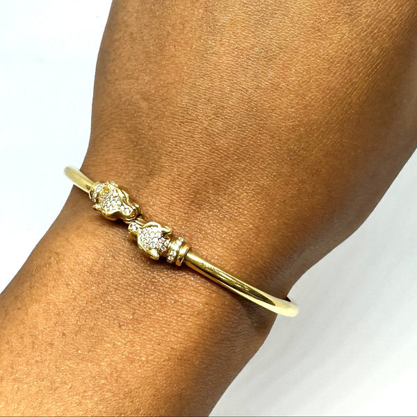 Bracelet jonc en or jaune 18K