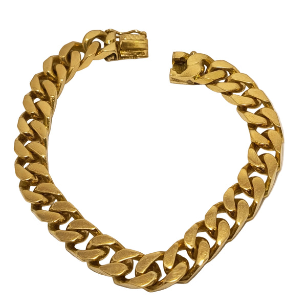 Bijou Homme Bracelet Gourmette Or Jaune 18k