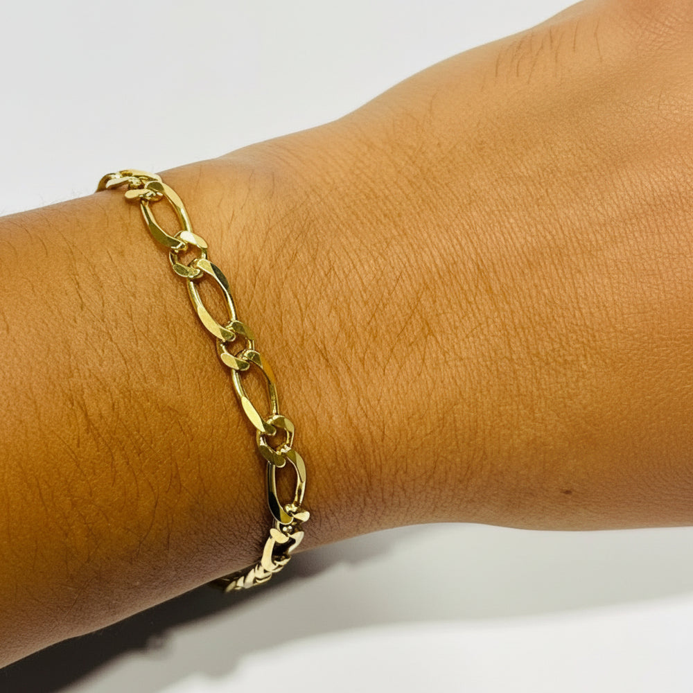 Bracelet en Or Figaro 18K - 20cm - 11.65gr
