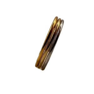 Bague Alliance Or Jaune et Blanc 18K T.53