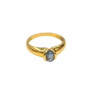 Bague Solitaire Or Jaune 750/1000 et Oxyde de Zirconium