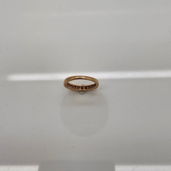 Bague Demi Tour en Or Rose 18K - Diamants - Taille 51 - 3G