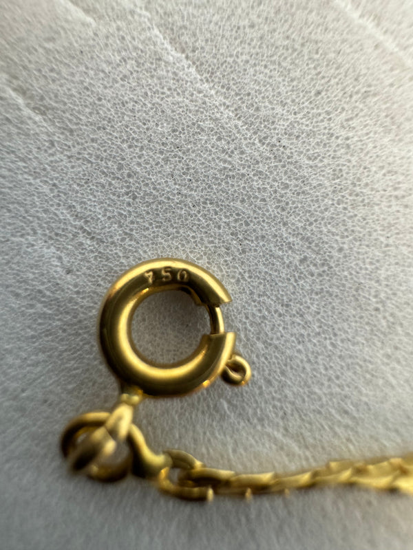 Collier Princesse Or Jaune 18k avec Diamants 10