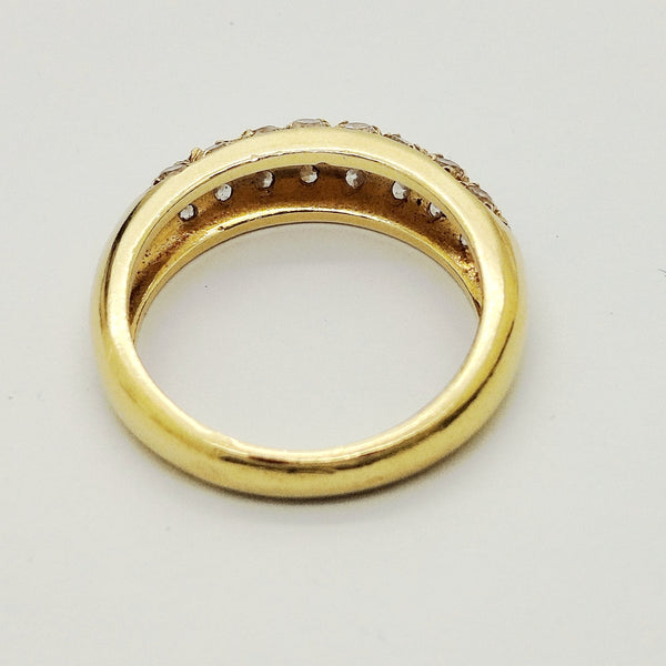 Bague Or Jaune 18 Carats avec Oxyde de Zirconium