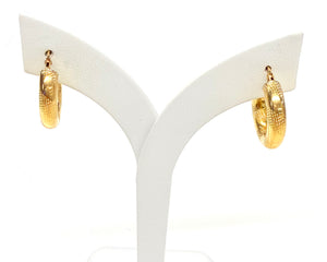 Boucles d'oreilles créoles en or jaune 18k 2.38 Grs
