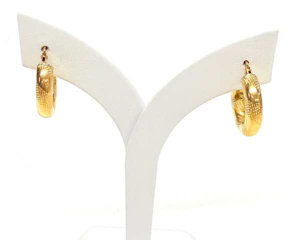 Boucles d'oreilles créoles en or jaune 18k 2.38 Grs