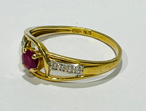 Bague en Or Jaune 18 K - Taille 58 - 2.42 G