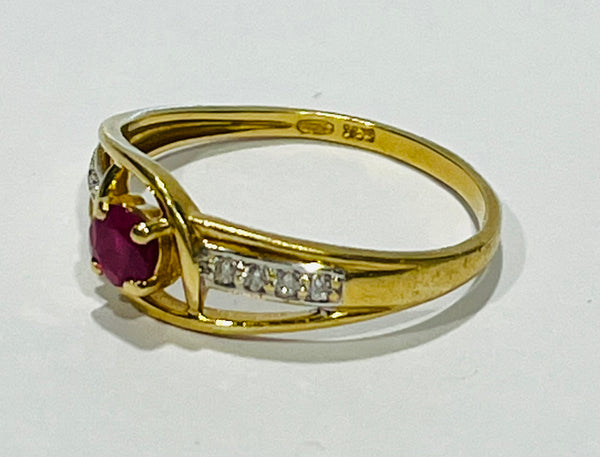 Bague en Or Jaune 18 K - Taille 58 - 2.42 G