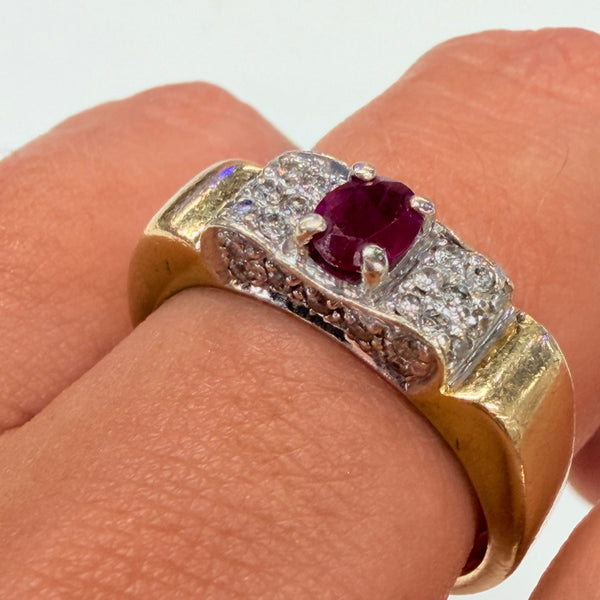 Bague en Or Jaune et Or Blanc 18k