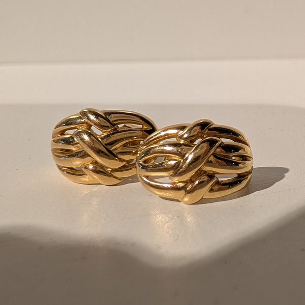Boucles d'oreilles en Or Jaune 18K 3.71 Grs